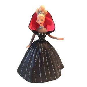 1998 Holiday Barbie Hallmark Keepsake Christmas Ornament Black Dress